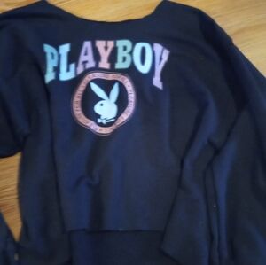 PLAYBOY Black Sweatshirt Hoodie Casual